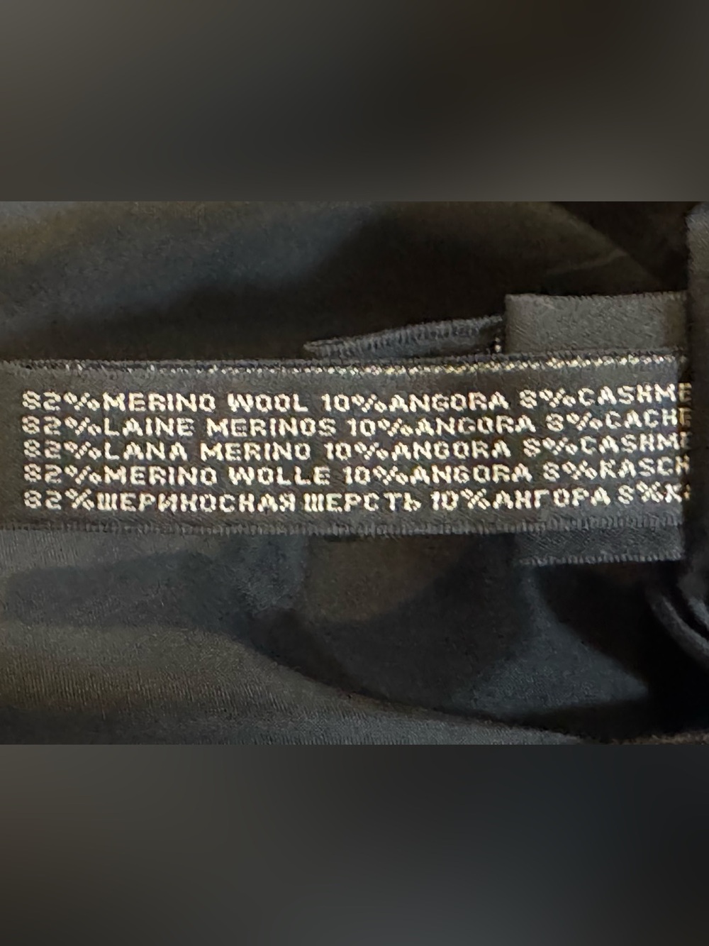 🍒 Premium Ralph Lauren Black Merino Wool Angora Cashmere Double Buckle Skirt 🍒 - Picture 8 of 8